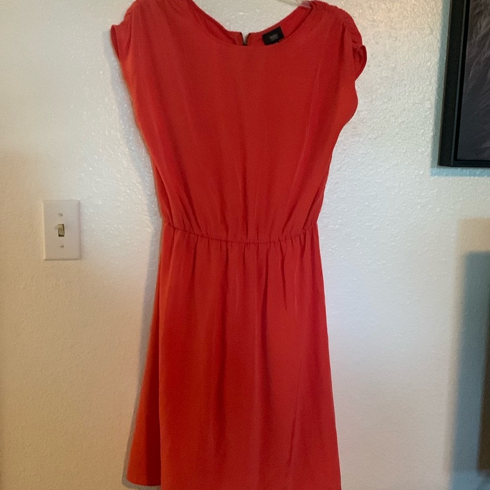 Coral knee length dress